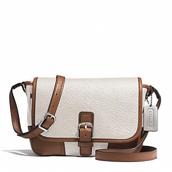 Coach Handbags - RARE COLOR COACH HADLEY LUXE GRAIN LEATHER FIELD BAG